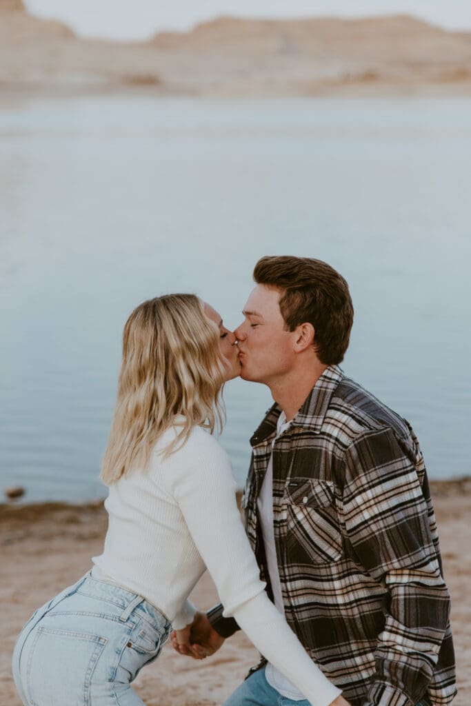 Braylee and Kacen | Lone Rock Lake Powell, Arizona Engagement Photos | Southern Utah Wedding and Elopement Photographer, Emily Dawn Photo