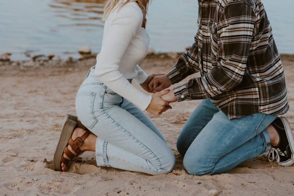 Braylee and Kacen | Lone Rock Lake Powell, Arizona Engagement Photos | Southern Utah Wedding and Elopement Photographer, Emily Dawn Photo