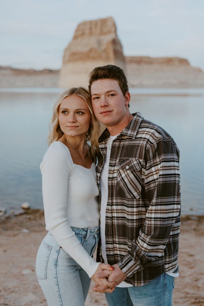 Braylee and Kacen | Lone Rock Lake Powell, Arizona Engagement Photos | Southern Utah Wedding and Elopement Photographer, Emily Dawn Photo
