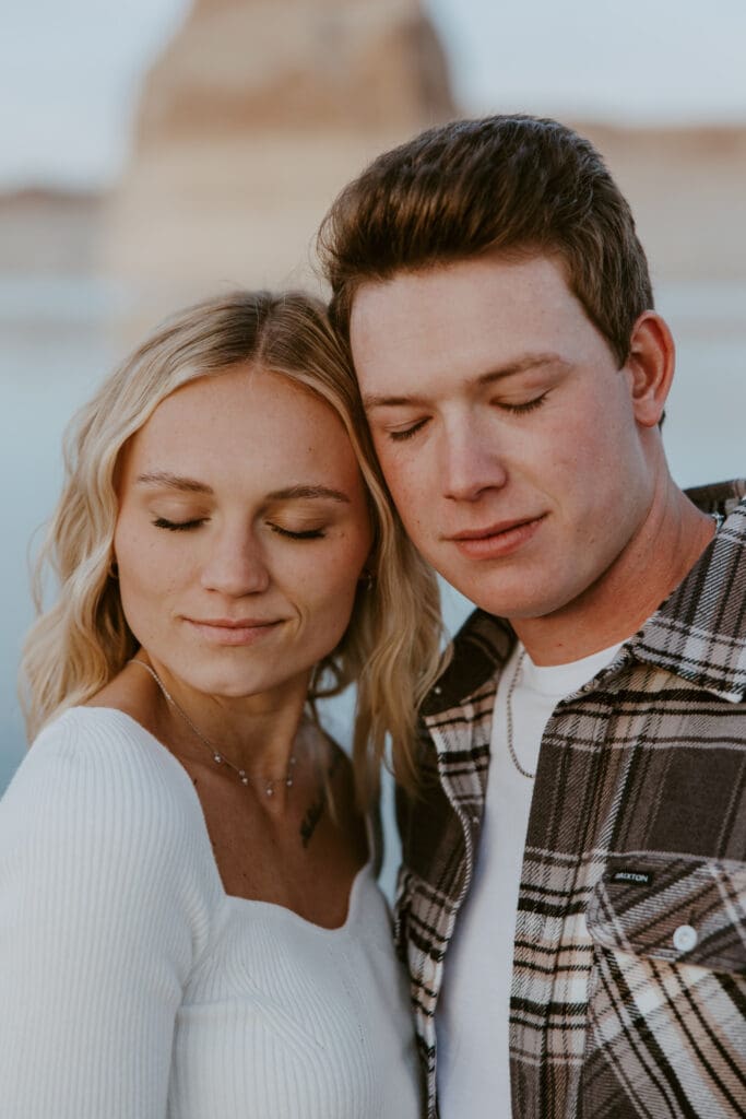 Braylee and Kacen | Lone Rock Lake Powell, Arizona Engagement Photos | Southern Utah Wedding and Elopement Photographer, Emily Dawn Photo