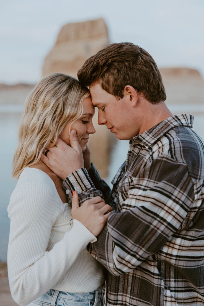 Braylee and Kacen | Lone Rock Lake Powell, Arizona Engagement Photos | Southern Utah Wedding and Elopement Photographer, Emily Dawn Photo