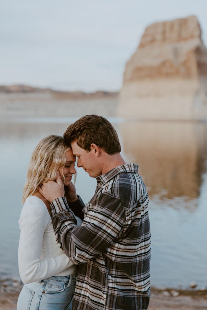 Braylee and Kacen | Lone Rock Lake Powell, Arizona Engagement Photos | Southern Utah Wedding and Elopement Photographer, Emily Dawn Photo