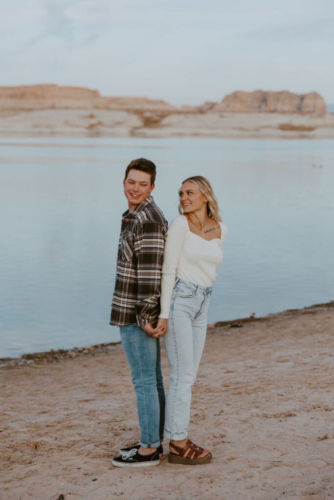 Braylee and Kacen | Lone Rock Lake Powell, Arizona Engagement Photos | Southern Utah Wedding and Elopement Photographer, Emily Dawn Photo