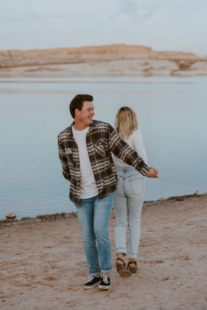 Braylee and Kacen | Lone Rock Lake Powell, Arizona Engagement Photos | Southern Utah Wedding and Elopement Photographer, Emily Dawn Photo