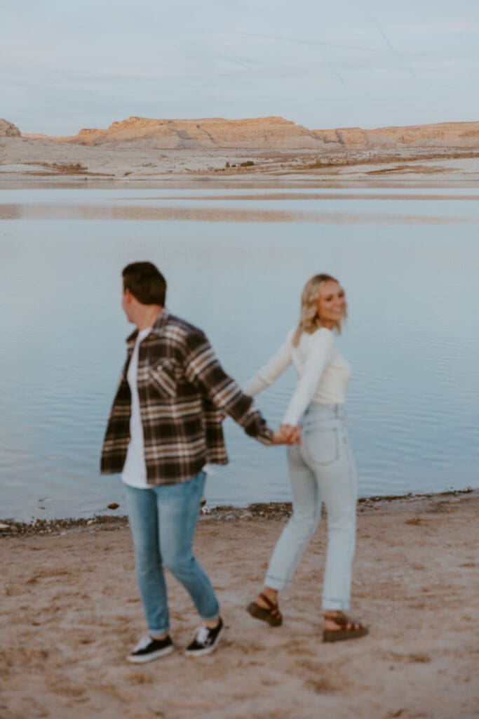 Braylee and Kacen | Lone Rock Lake Powell, Arizona Engagement Photos | Southern Utah Wedding and Elopement Photographer, Emily Dawn Photo