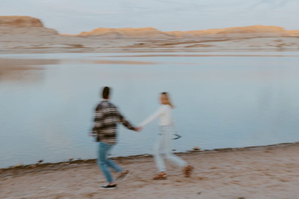 Braylee and Kacen | Lone Rock Lake Powell, Arizona Engagement Photos | Southern Utah Wedding and Elopement Photographer, Emily Dawn Photo