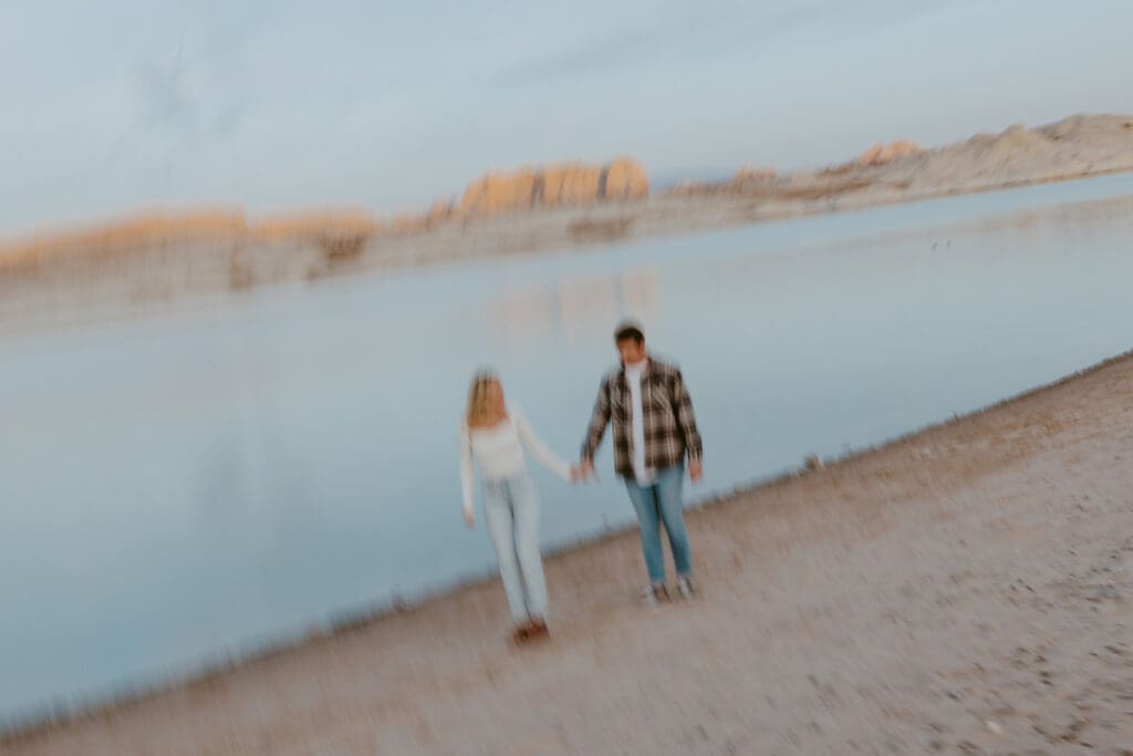 Braylee and Kacen | Lone Rock Lake Powell, Arizona Engagement Photos | Southern Utah Wedding and Elopement Photographer, Emily Dawn Photo