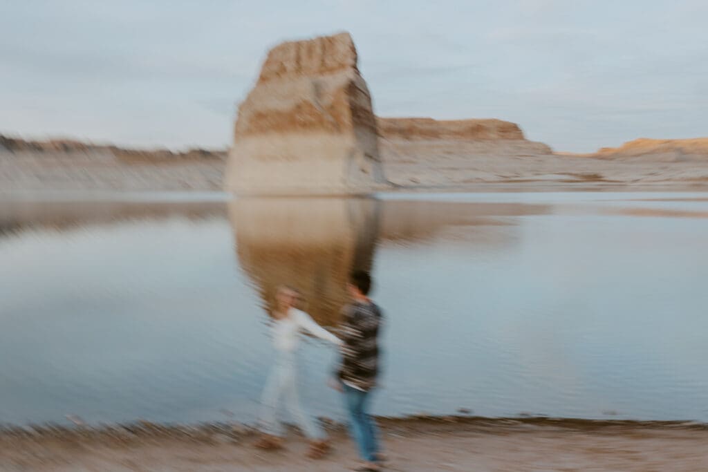 Braylee and Kacen | Lone Rock Lake Powell, Arizona Engagement Photos | Southern Utah Wedding and Elopement Photographer, Emily Dawn Photo