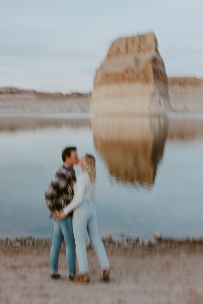 Braylee and Kacen | Lone Rock Lake Powell, Arizona Engagement Photos | Southern Utah Wedding and Elopement Photographer, Emily Dawn Photo