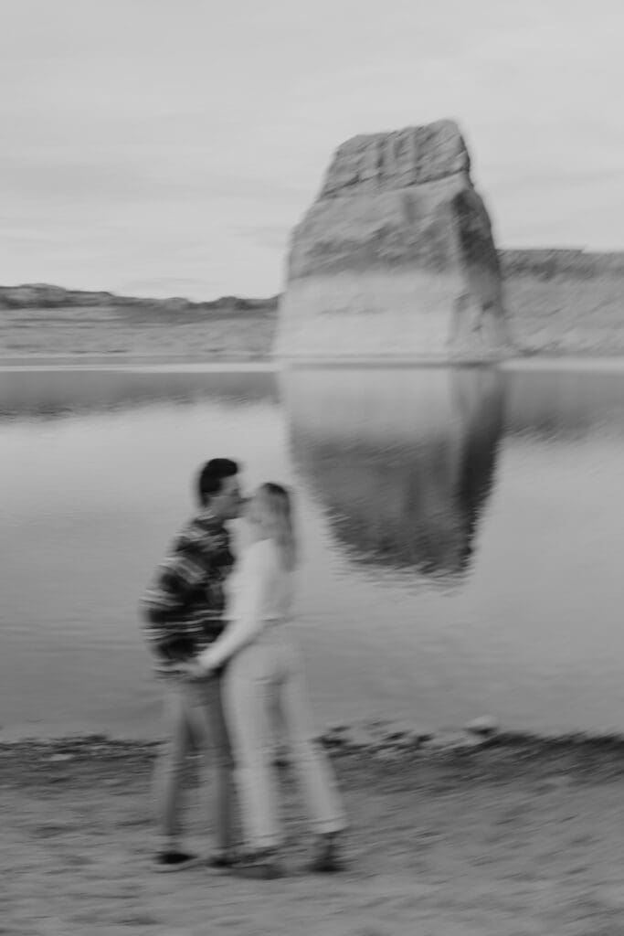 Braylee and Kacen | Lone Rock Lake Powell, Arizona Engagement Photos | Southern Utah Wedding and Elopement Photographer, Emily Dawn Photo