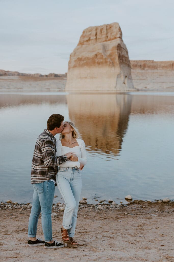 Braylee and Kacen | Lone Rock Lake Powell, Arizona Engagement Photos | Southern Utah Wedding and Elopement Photographer, Emily Dawn Photo