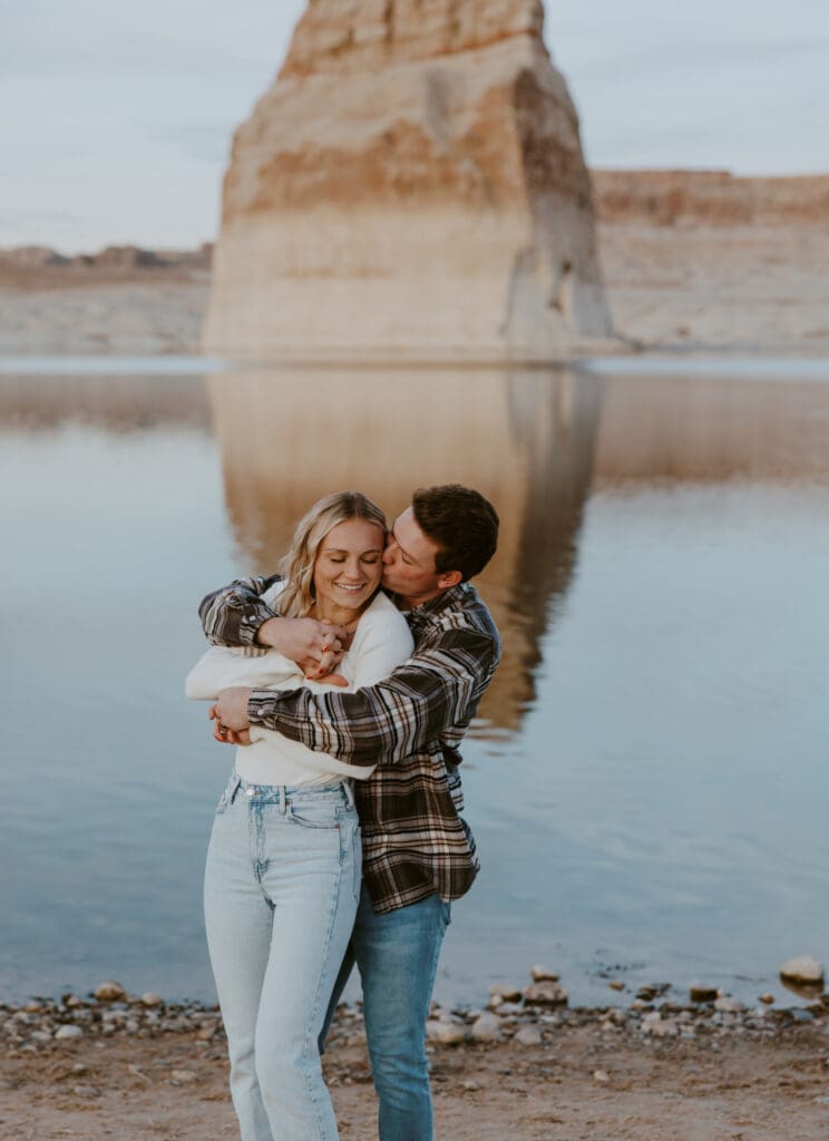 Braylee and Kacen | Lone Rock Lake Powell, Arizona Engagement Photos | Southern Utah Wedding and Elopement Photographer, Emily Dawn Photo