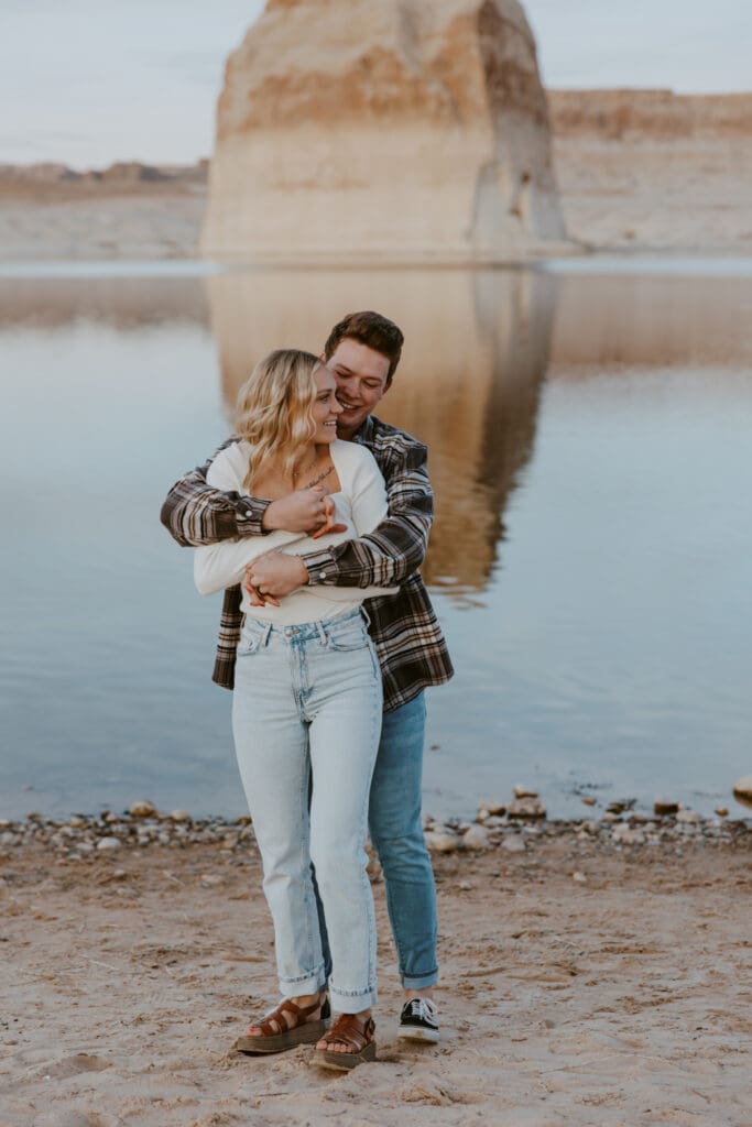 Braylee and Kacen | Lone Rock Lake Powell, Arizona Engagement Photos | Southern Utah Wedding and Elopement Photographer, Emily Dawn Photo