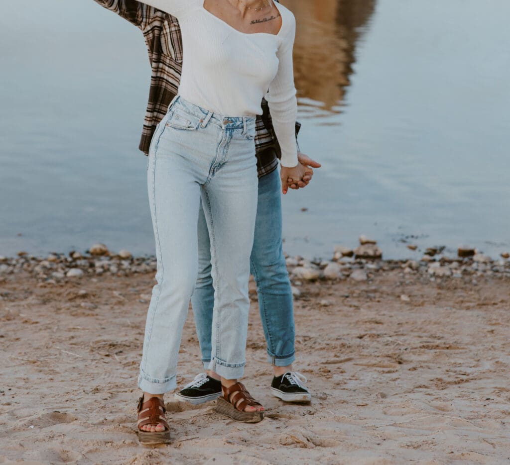 Braylee and Kacen | Lone Rock Lake Powell, Arizona Engagement Photos | Southern Utah Wedding and Elopement Photographer, Emily Dawn Photo