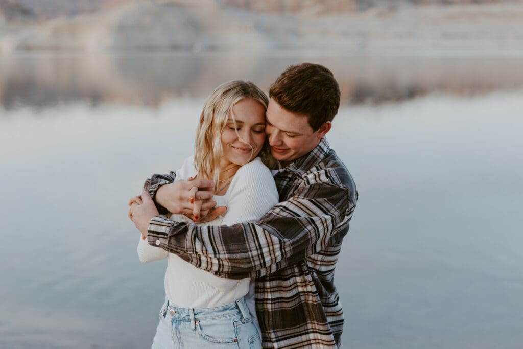 Braylee and Kacen | Lone Rock Lake Powell, Arizona Engagement Photos | Southern Utah Wedding and Elopement Photographer, Emily Dawn Photo