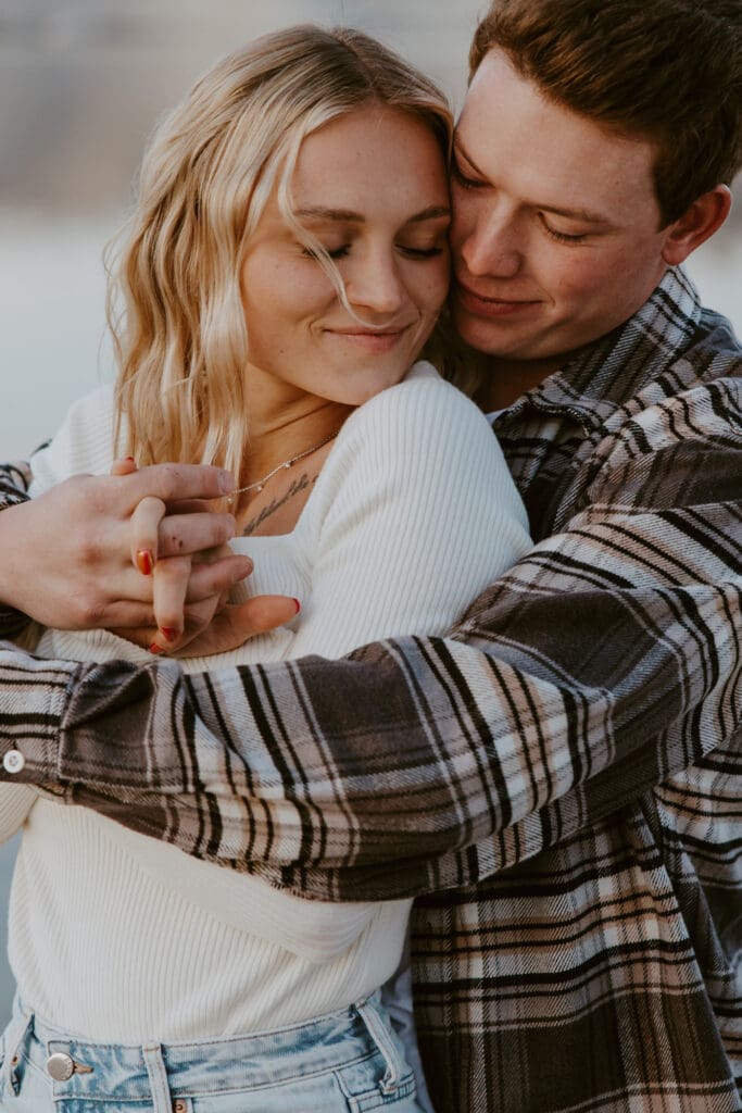 Braylee and Kacen | Lone Rock Lake Powell, Arizona Engagement Photos | Southern Utah Wedding and Elopement Photographer, Emily Dawn Photo