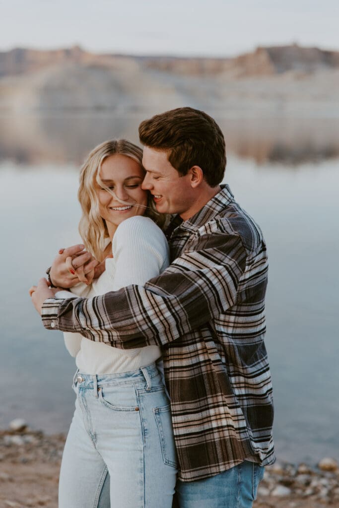 Braylee and Kacen | Lone Rock Lake Powell, Arizona Engagement Photos | Southern Utah Wedding and Elopement Photographer, Emily Dawn Photo