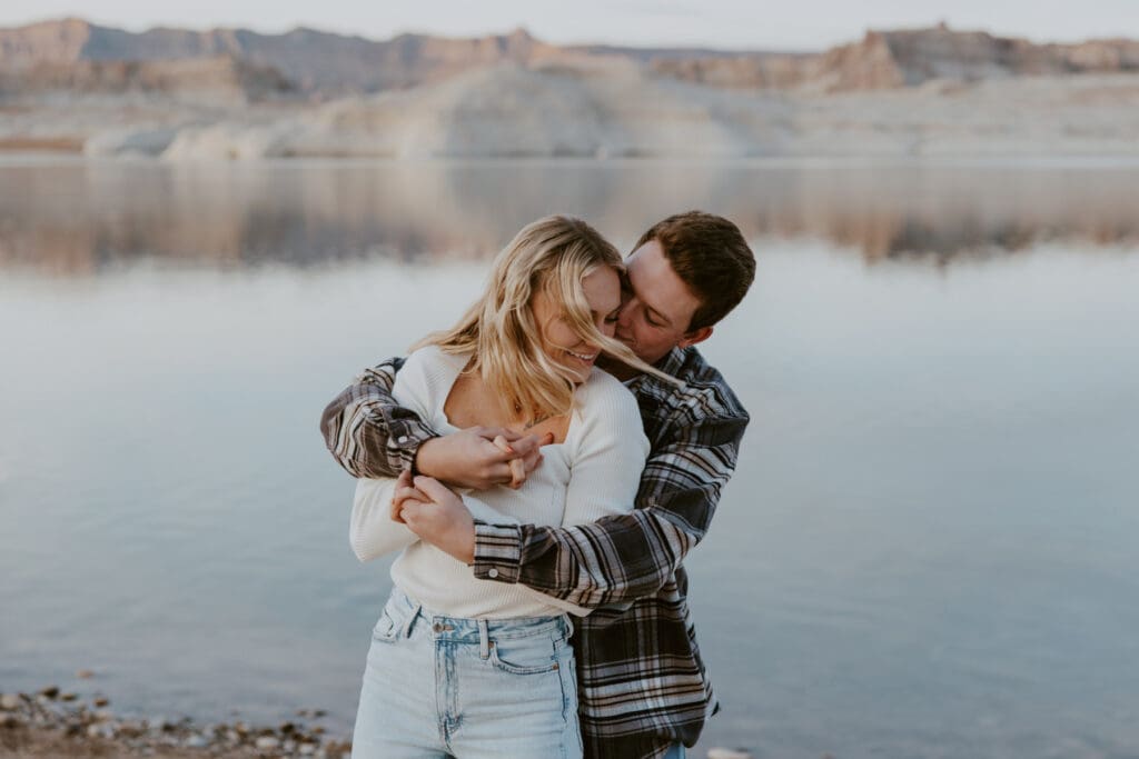 Braylee and Kacen | Lone Rock Lake Powell, Arizona Engagement Photos | Southern Utah Wedding and Elopement Photographer, Emily Dawn Photo