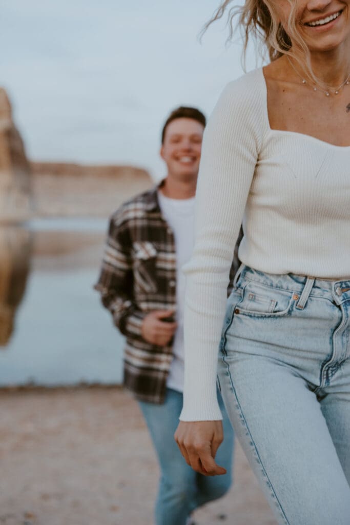 Braylee and Kacen | Lone Rock Lake Powell, Arizona Engagement Photos | Southern Utah Wedding and Elopement Photographer, Emily Dawn Photo
