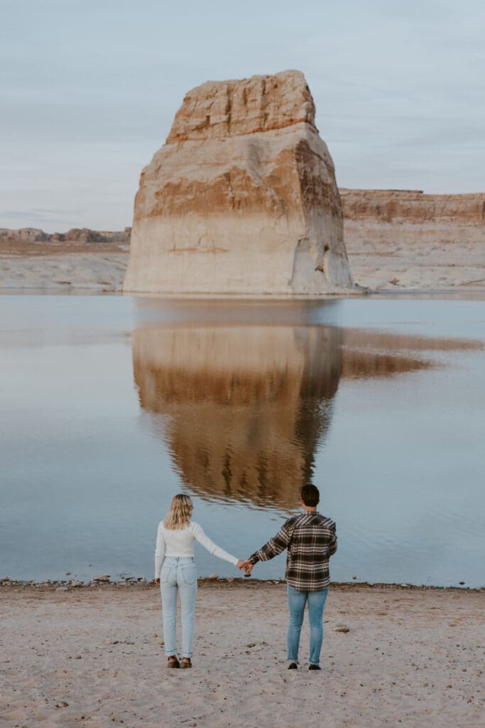 Braylee and Kacen | Lone Rock Lake Powell, Arizona Engagement Photos | Southern Utah Wedding and Elopement Photographer, Emily Dawn Photo