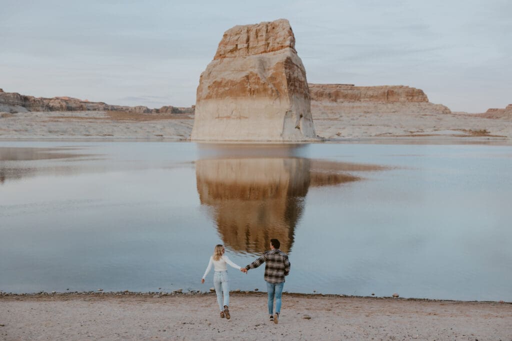 Braylee and Kacen | Lone Rock Lake Powell, Arizona Engagement Photos | Southern Utah Wedding and Elopement Photographer, Emily Dawn Photo