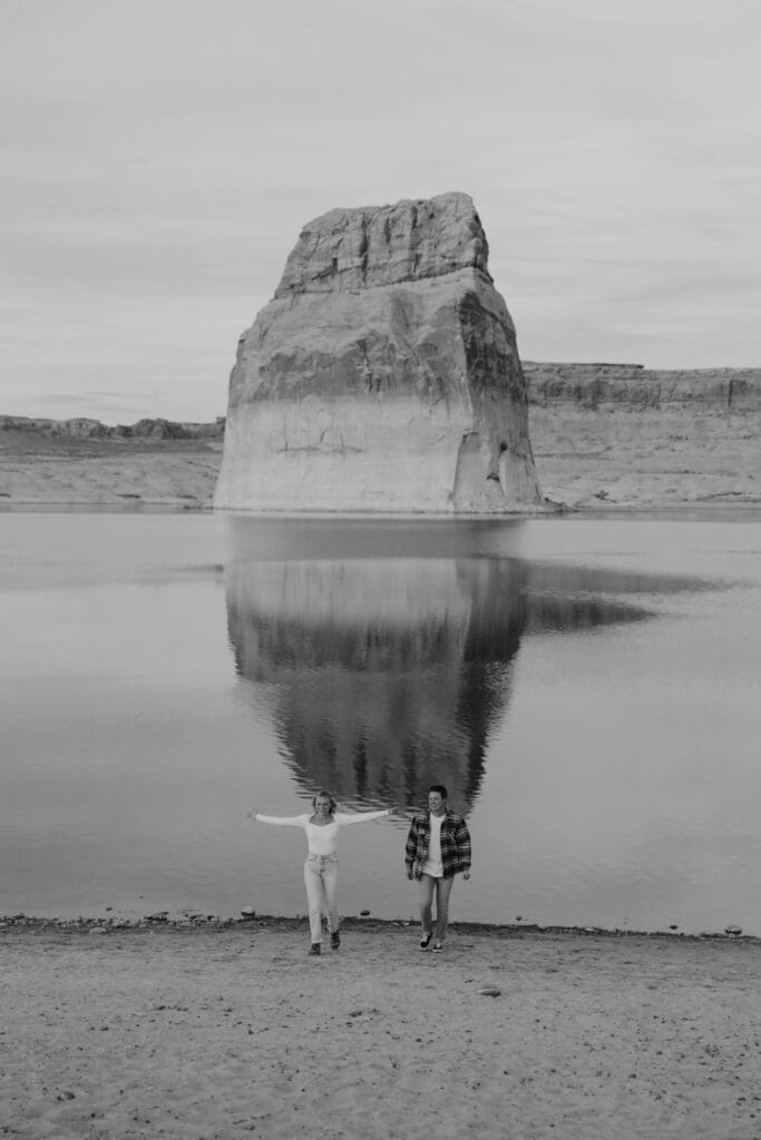Braylee and Kacen | Lone Rock Lake Powell, Arizona Engagement Photos | Southern Utah Wedding and Elopement Photographer, Emily Dawn Photo