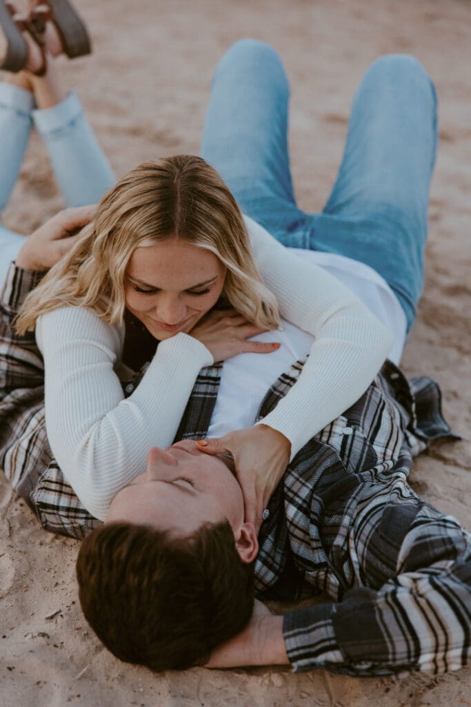 Braylee and Kacen | Lone Rock Lake Powell, Arizona Engagement Photos | Southern Utah Wedding and Elopement Photographer, Emily Dawn Photo