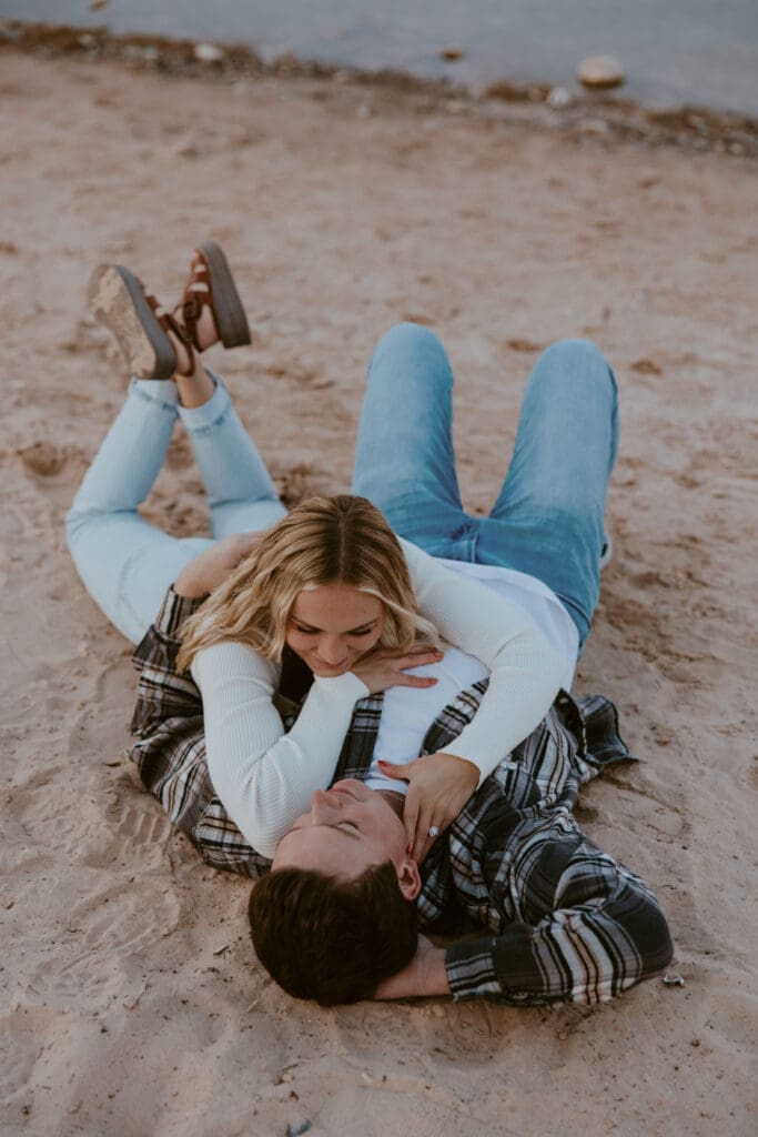 Braylee and Kacen | Lone Rock Lake Powell, Arizona Engagement Photos | Southern Utah Wedding and Elopement Photographer, Emily Dawn Photo