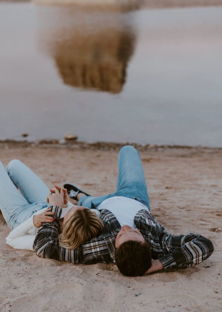Braylee and Kacen | Lone Rock Lake Powell, Arizona Engagement Photos | Southern Utah Wedding and Elopement Photographer, Emily Dawn Photo