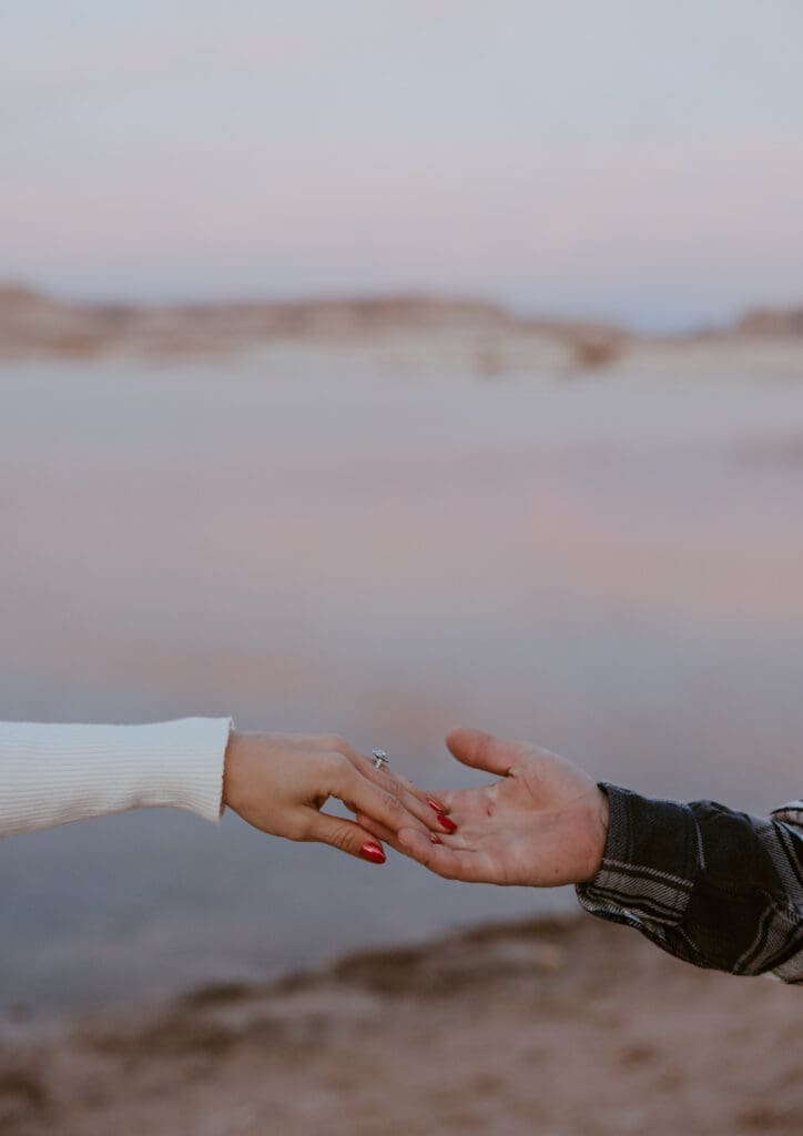 Braylee and Kacen | Lone Rock Lake Powell, Arizona Engagement Photos | Southern Utah Wedding and Elopement Photographer, Emily Dawn Photo
