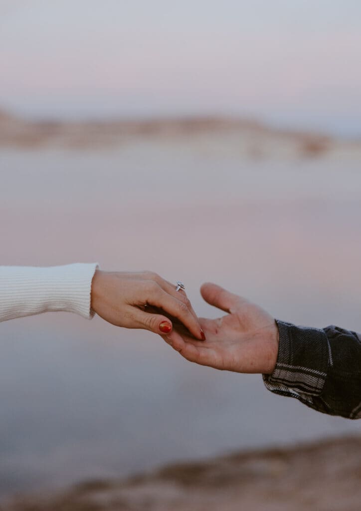 Braylee and Kacen | Lone Rock Lake Powell, Arizona Engagement Photos | Southern Utah Wedding and Elopement Photographer, Emily Dawn Photo