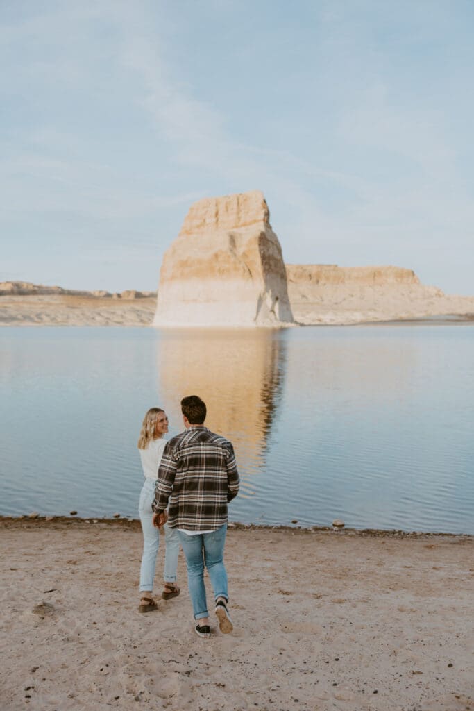 Braylee and Kacen | Lone Rock Lake Powell, Arizona Engagement Photos | Southern Utah Wedding and Elopement Photographer, Emily Dawn Photo