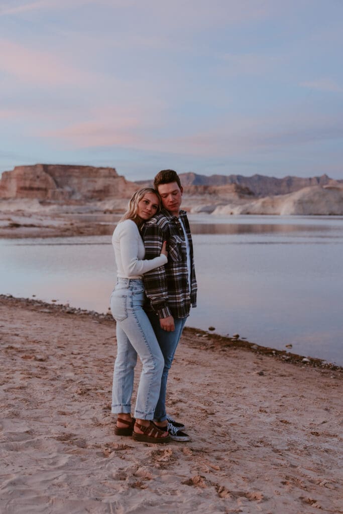 Braylee and Kacen | Lone Rock Lake Powell, Arizona Engagement Photos | Southern Utah Wedding and Elopement Photographer, Emily Dawn Photo