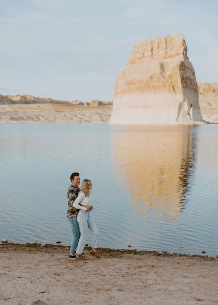 Braylee and Kacen | Lone Rock Lake Powell, Arizona Engagement Photos | Southern Utah Wedding and Elopement Photographer, Emily Dawn Photo