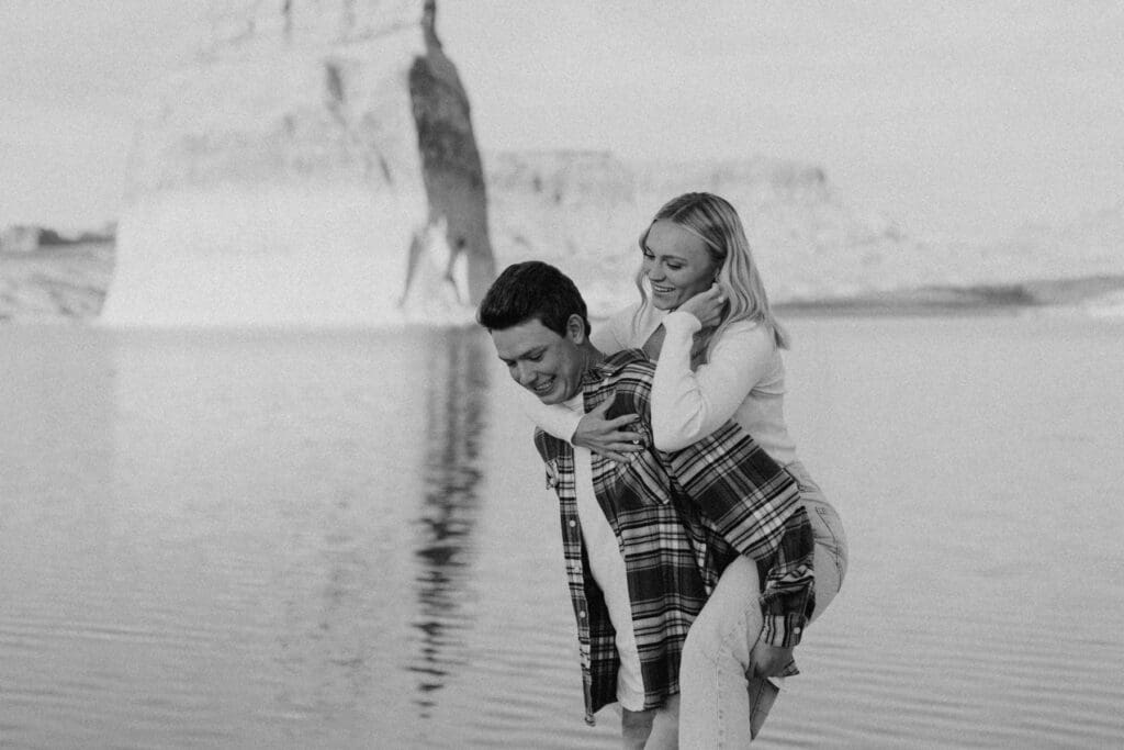 Braylee and Kacen | Lone Rock Lake Powell, Arizona Engagement Photos | Southern Utah Wedding and Elopement Photographer, Emily Dawn Photo