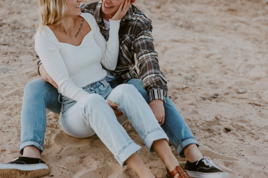 Braylee and Kacen | Lone Rock Lake Powell, Arizona Engagement Photos | Southern Utah Wedding and Elopement Photographer, Emily Dawn Photo