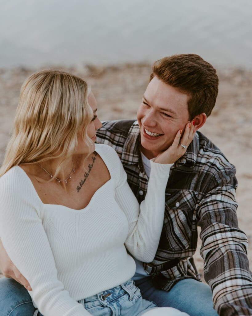 Braylee and Kacen | Lone Rock Lake Powell, Arizona Engagement Photos | Southern Utah Wedding and Elopement Photographer, Emily Dawn Photo