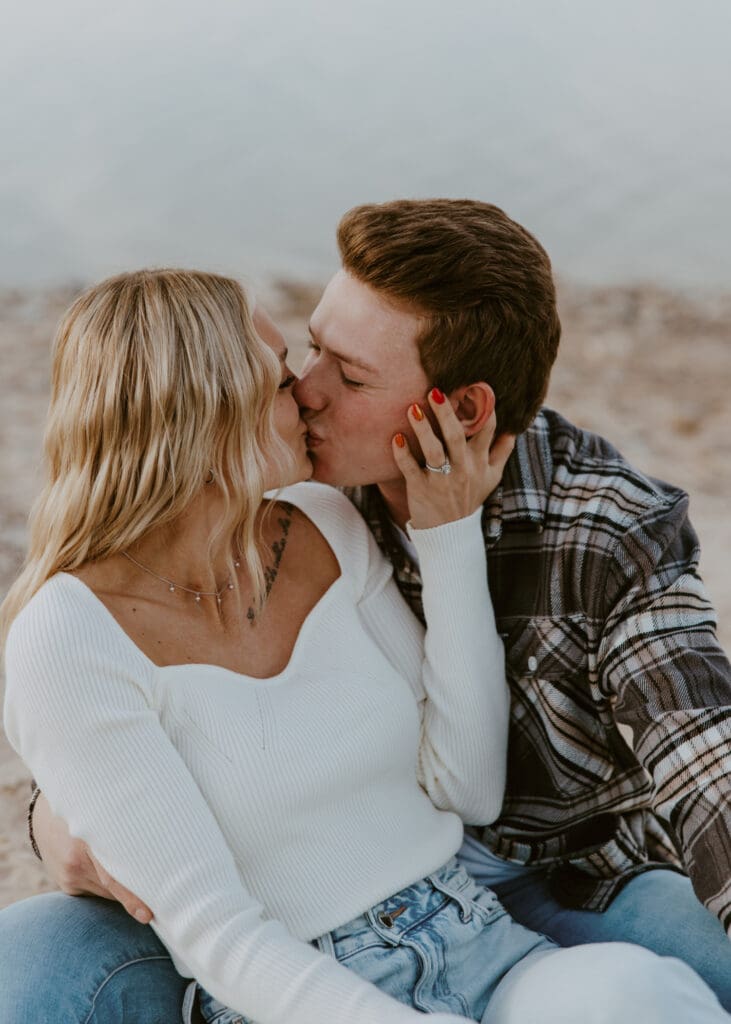 Braylee and Kacen | Lone Rock Lake Powell, Arizona Engagement Photos | Southern Utah Wedding and Elopement Photographer, Emily Dawn Photo