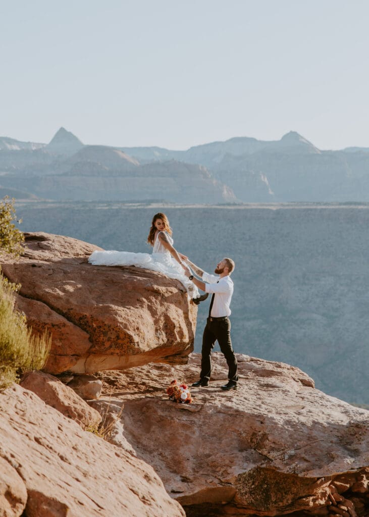 Brittney and Kade | Zion National Park Picnic Elopement | Southern Utah Wedding and Elopement Photographer, Emily Dawn Photo