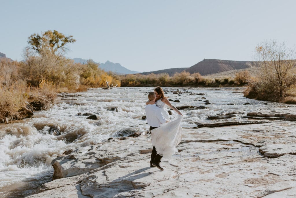 Brittney and Kade | Zion National Park Picnic Elopement | Southern Utah Wedding and Elopement Photographer, Emily Dawn Photo