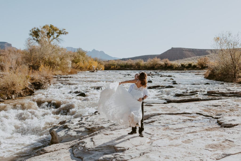 Brittney and Kade | Zion National Park Picnic Elopement | Southern Utah Wedding and Elopement Photographer, Emily Dawn Photo
