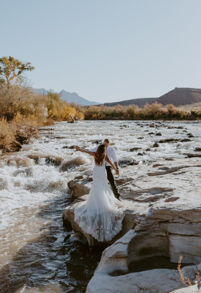 Brittney and Kade | Zion National Park Picnic Elopement | Southern Utah Wedding and Elopement Photographer, Emily Dawn Photo
