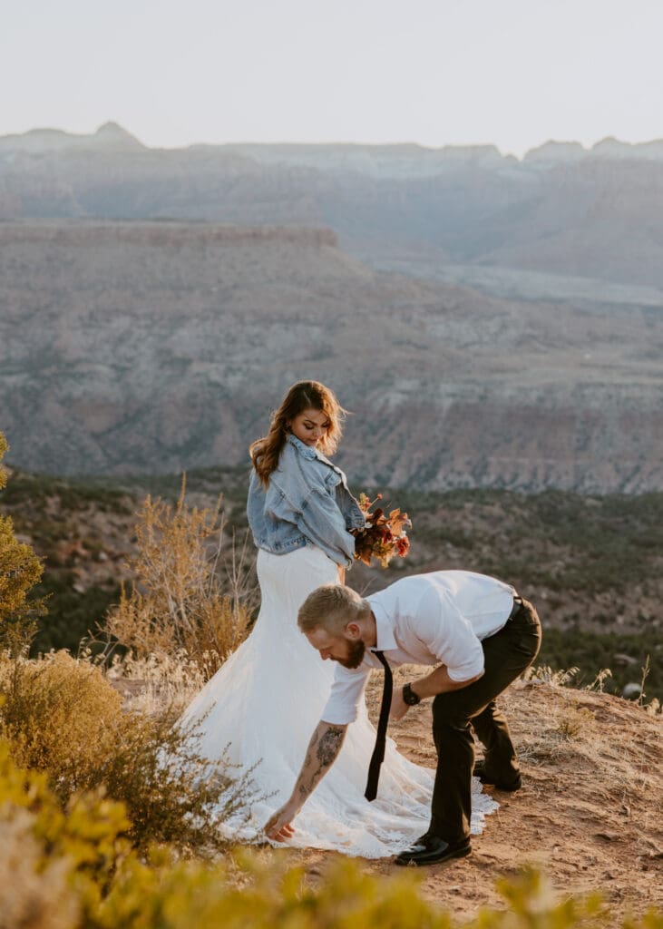 Brittney and Kade | Zion National Park Picnic Elopement | Southern Utah Wedding and Elopement Photographer, Emily Dawn Photo