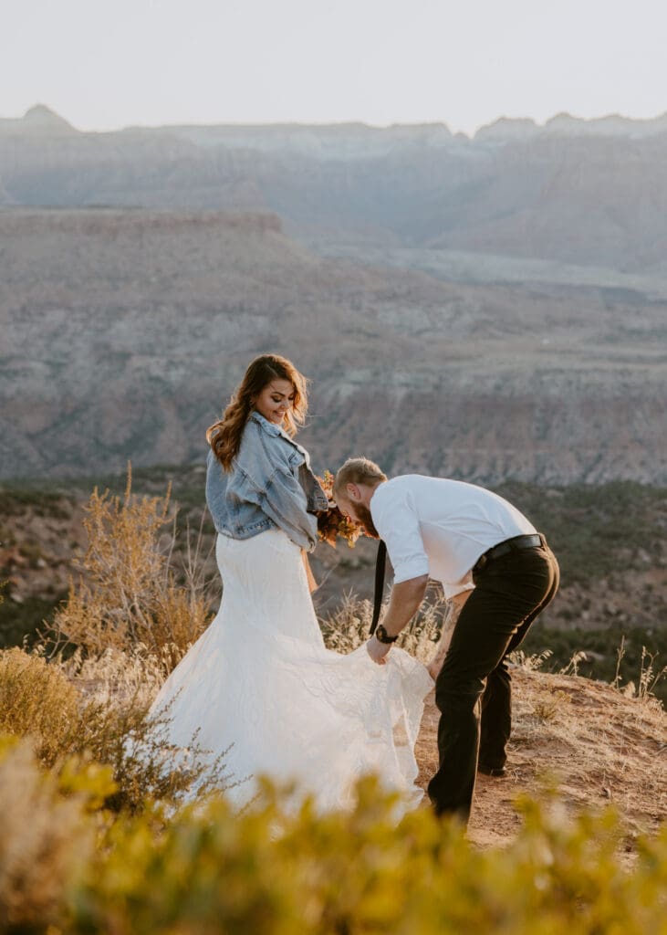 Brittney and Kade | Zion National Park Picnic Elopement | Southern Utah Wedding and Elopement Photographer, Emily Dawn Photo