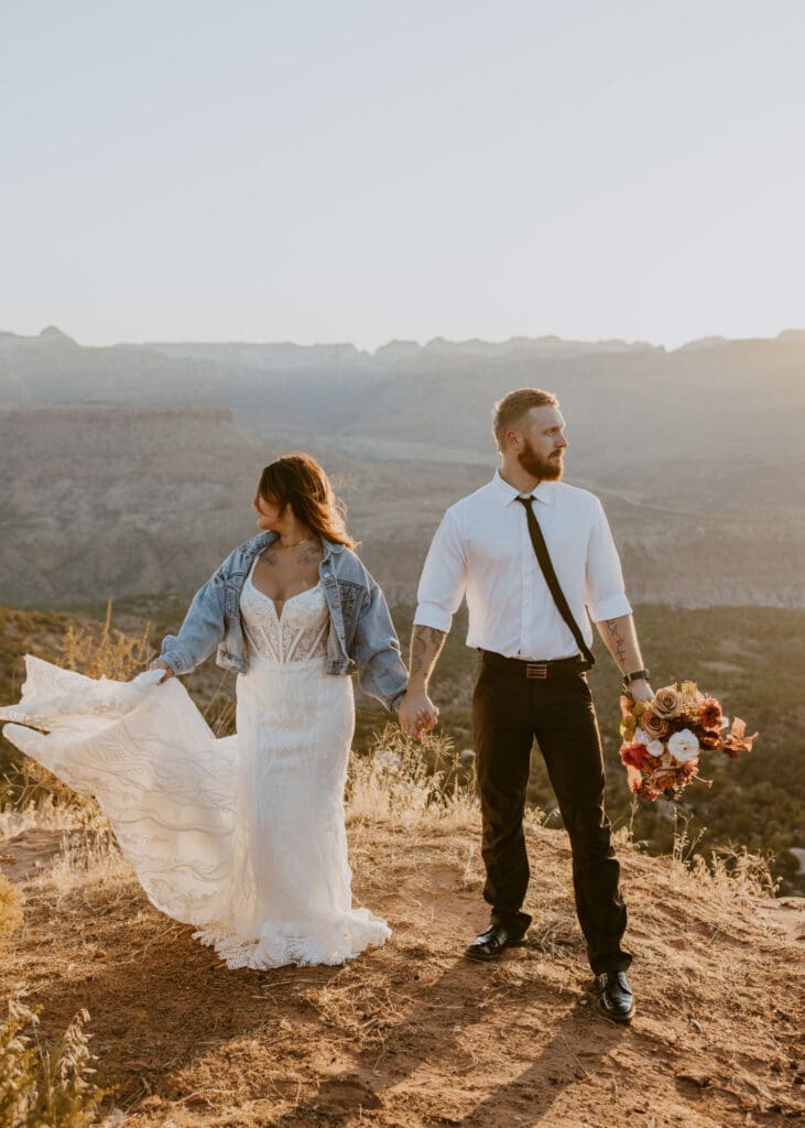 Brittney and Kade | Zion National Park Picnic Elopement | Southern Utah Wedding and Elopement Photographer, Emily Dawn Photo