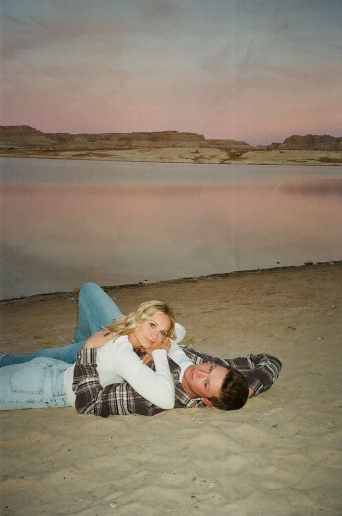 Braylee and Kacen | Lone Rock Lake Powell, Arizona Engagement Photos | Southern Utah Wedding and Elopement Photographer, Emily Dawn Photo